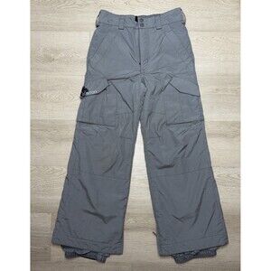 Burton Snowboard Snow Pants Teen Size Medium 26x26 Gray Cargo Winter Skiing